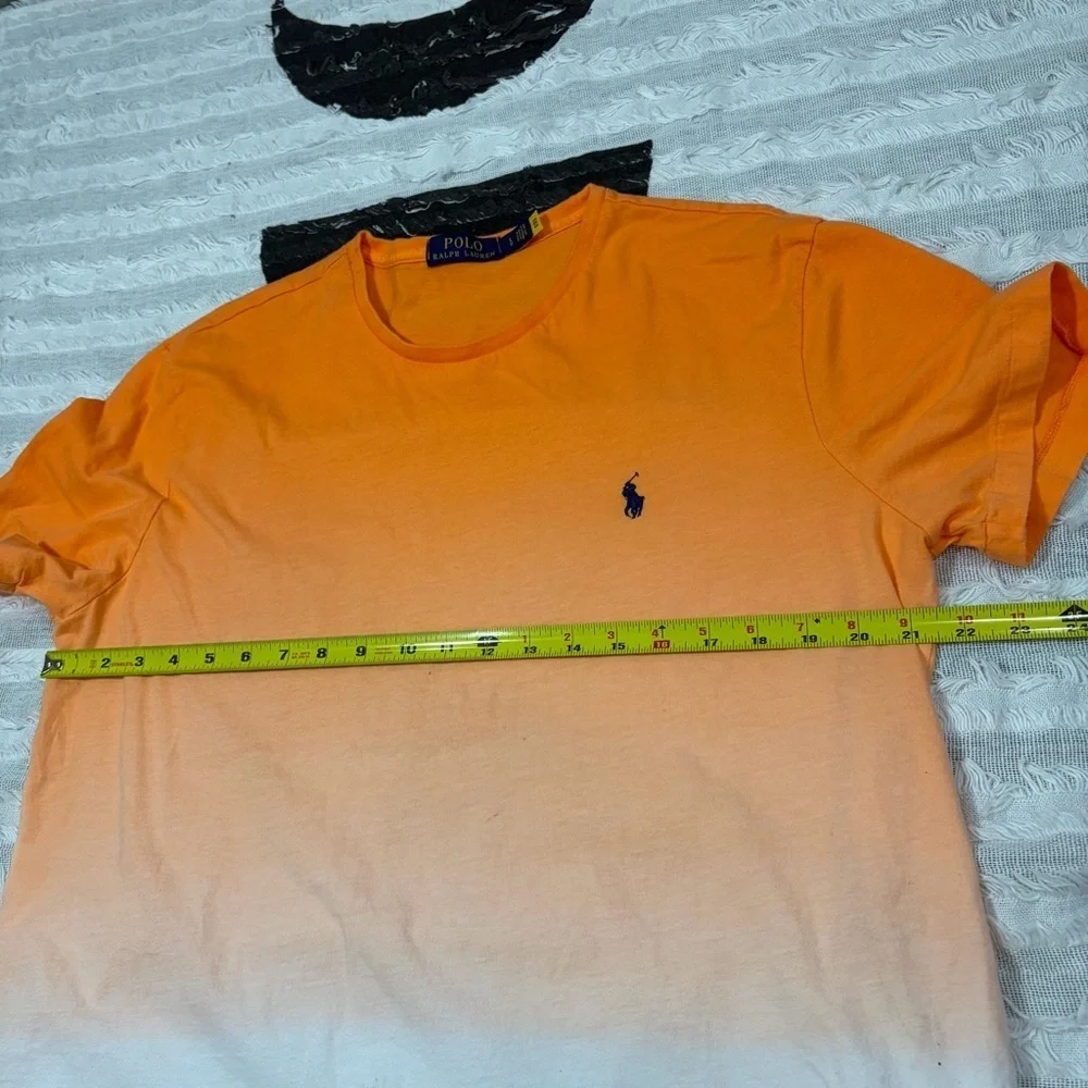 POLO RALPH LAUREN aside degrade orange white original brand Sz L Boho Preppy